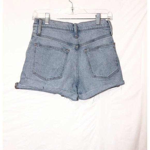 Madewell High Rise Denim Shorts Size 26 Raw Hem - Picture 4 of 9